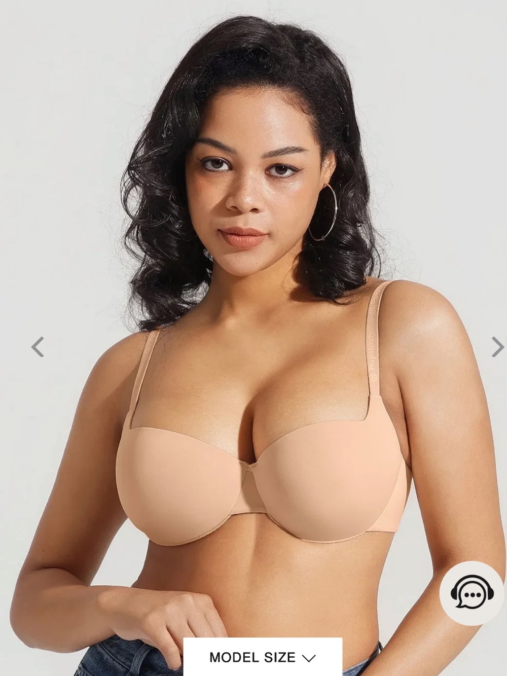 Seamless Balconette Push-Up T-Shirt Bra Beige 36DD